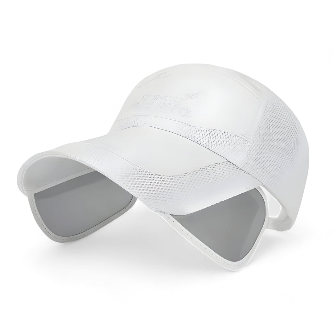 Trendy visor cap with UV protection for active days – SunSport Kim-White-State of Style