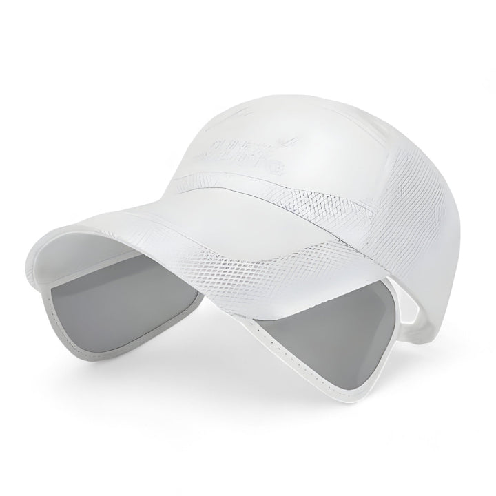 Trendy visor cap with UV protection for active days – SunSport Kim-White-State of Style