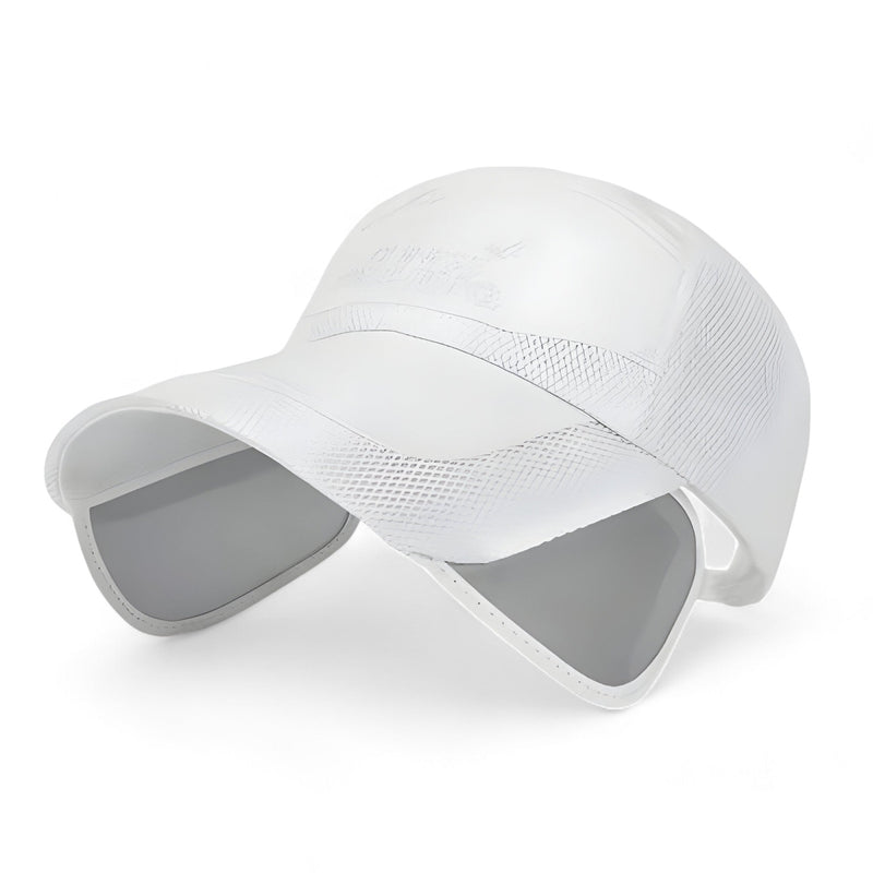 Trendy visor cap with UV protection for active days – SunSport Kim-White-State of Style