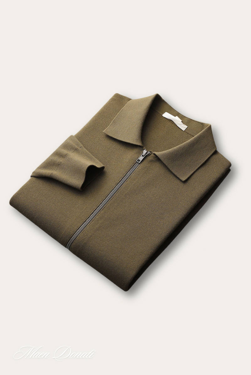 Trendy Warm Men's Polo Vest - Arthur-Dark Brown-S-State of Style