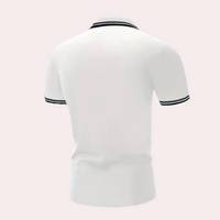 Trendy White Men's Polo - Tiberius-S-State of Style