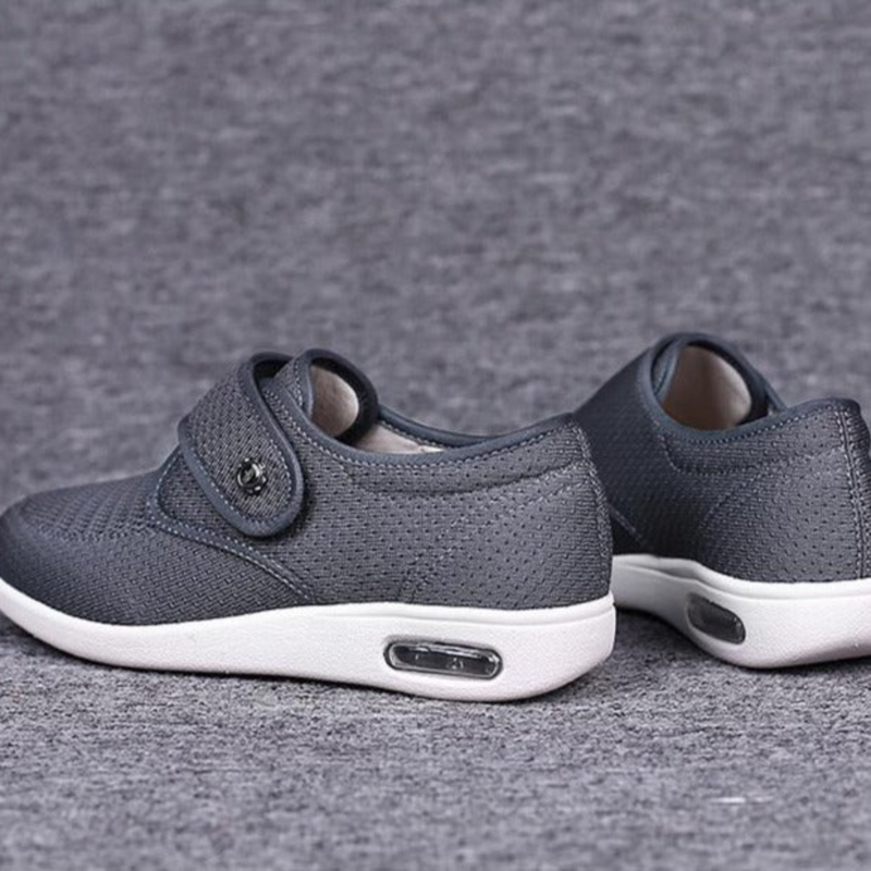 Trendy Wide Diabetic Shoes - Anika-Grey-5-State of Style