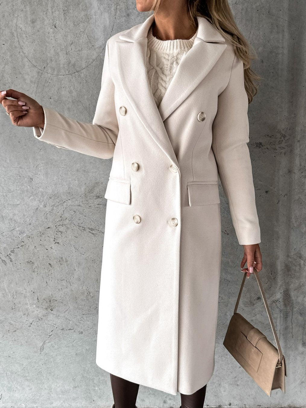 Trendy Winter Coat for Women - Valeria-Cream-S-State of Style