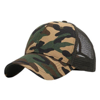 Trendy women's baseball cap with ponytail hole & Velcro closure – Leona (1+1 FREE)-Camouflage-State of Style