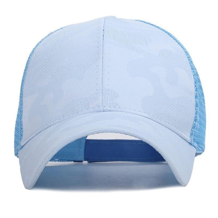 Trendy women's baseball cap with ponytail hole & Velcro closure – Leona (1+1 FREE)-Pink-State of Style