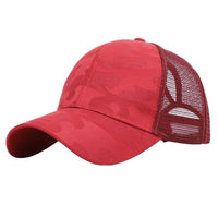 Trendy women's baseball cap with ponytail hole & Velcro closure – Leona (1+1 FREE)-Red-State of Style