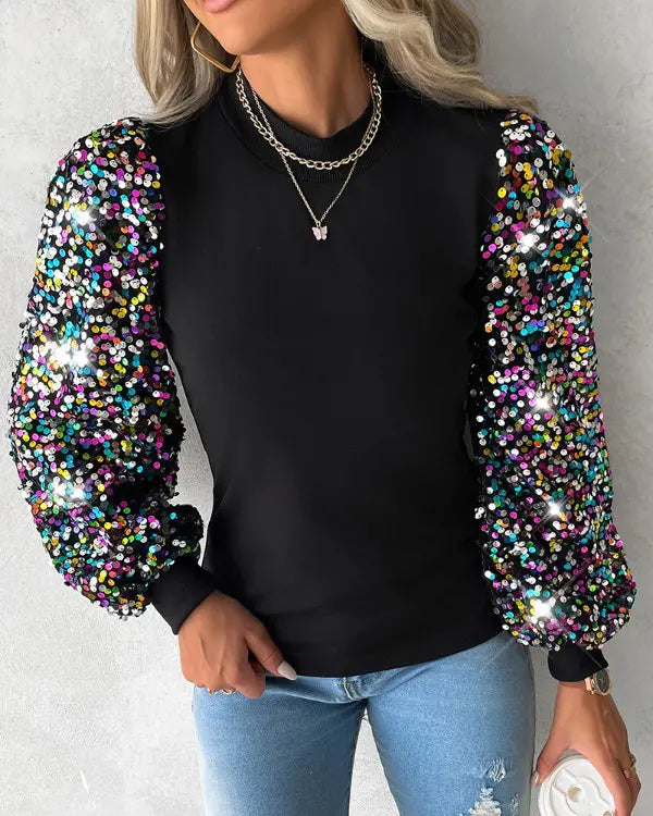Trendy Women's Blouse with Colourful Balloon Sleeves - Lorena-S-State of Style