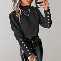 Trendy Women's Blouse with Lace - Clara-Black-S-State of Style