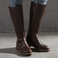 Trendy Women's Boots - Emma-Dark Brown-5-State of Style