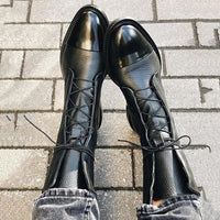 Trendy Women's Boots with Luxe Heel - Mila-Black-4.5-State of Style