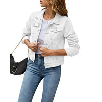 Trendy Women's Denim Jacket with Comfortable Fit – Malina-White-S-State of Style