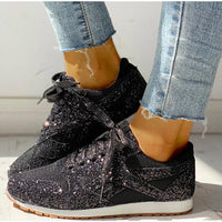 Trendy Women's Glitter Sneakers - Miranda-Black-5-State of Style