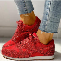 Trendy Women's Glitter Sneakers - Miranda-Red-5-State of Style