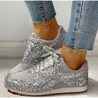 Trendy Women's Glitter Sneakers - Miranda-Silver-5-State of Style