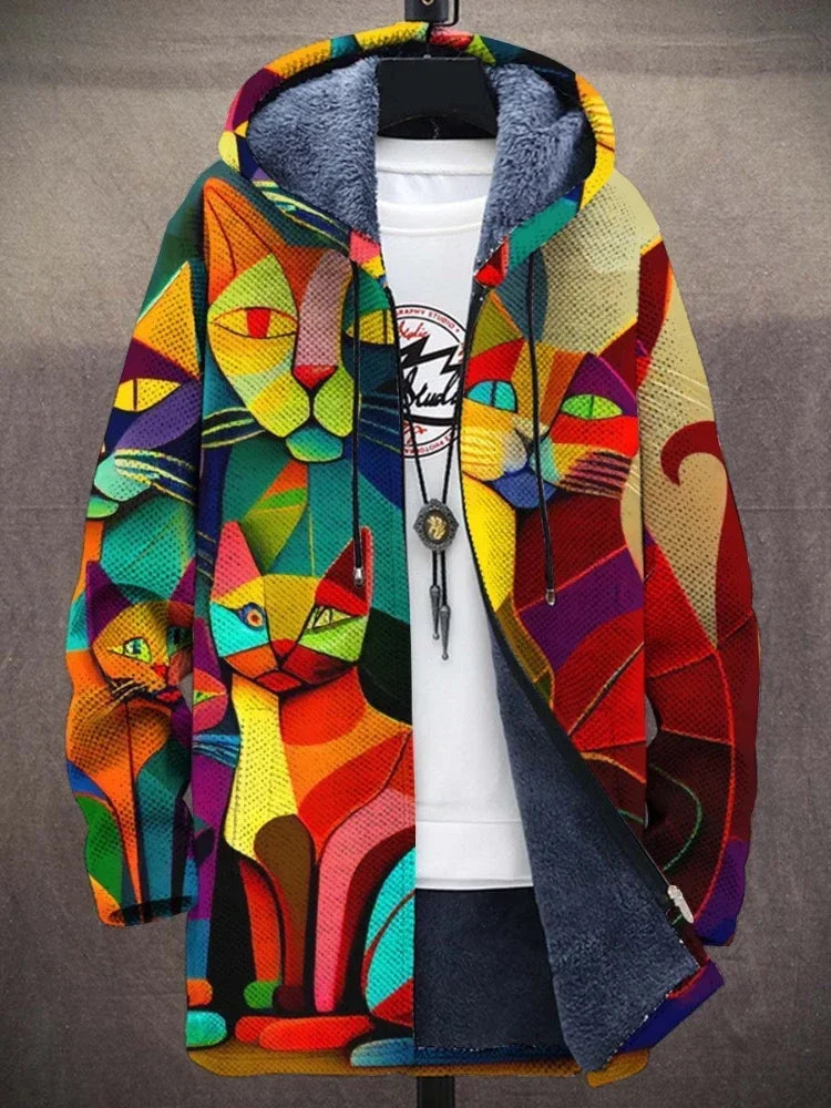 Trendy Women's Jacket with Artistic Print - Isa-Style 2-S-State of Style