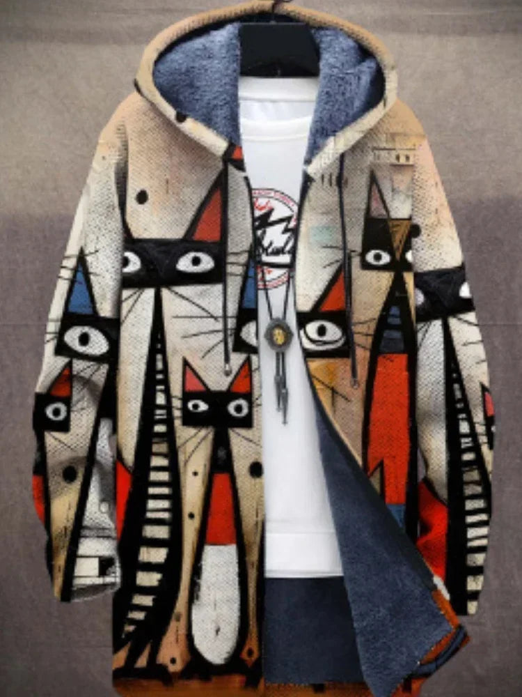 Trendy Women's Jacket with Artistic Print - Isa-Style 4-S-State of Style
