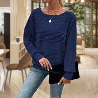 Trendy Women's Jumper with Contemporary Texture - Emma-Blue-S-State of Style