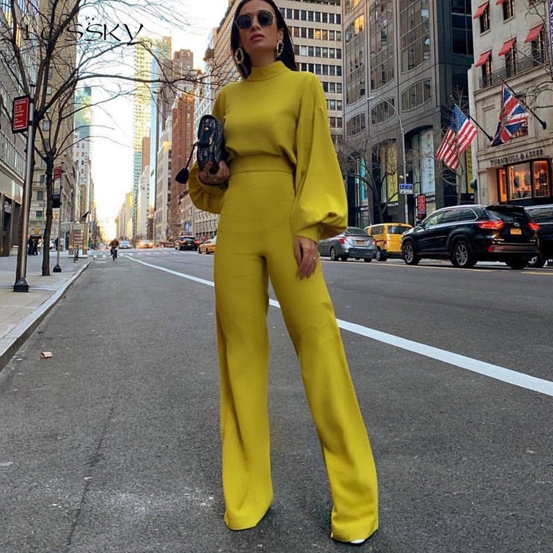 Trendy Women's Jumpsuit - Evelyn-Yellow-S-State of Style