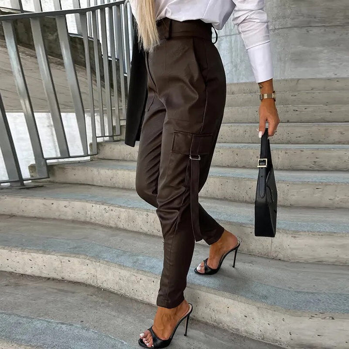 Trendy Women's Leather Pants - Sophie-Black-S-State of Style