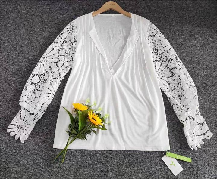 Trendy Women's Long Sleeve in Solid Colour - AutumnGrace-S-State of Style