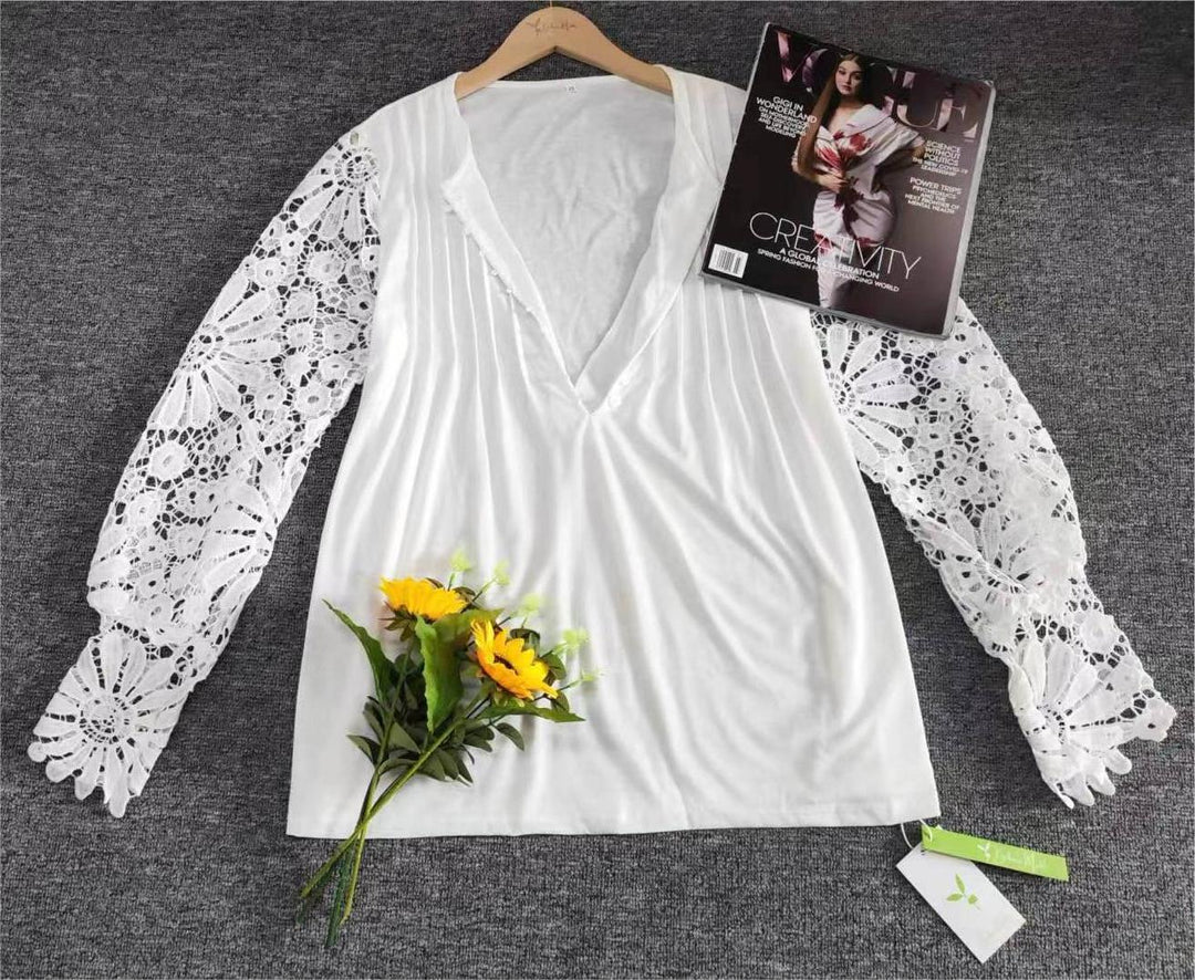 Trendy Women's Long Sleeve in Solid Colour - AutumnGrace-S-State of Style