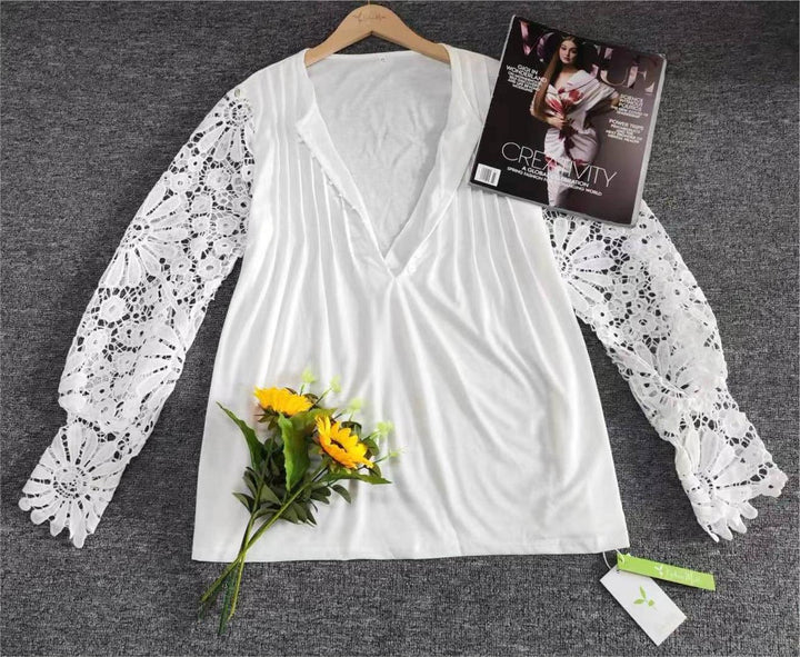 Trendy Women's Long Sleeve in Solid Colour - AutumnGrace-S-State of Style