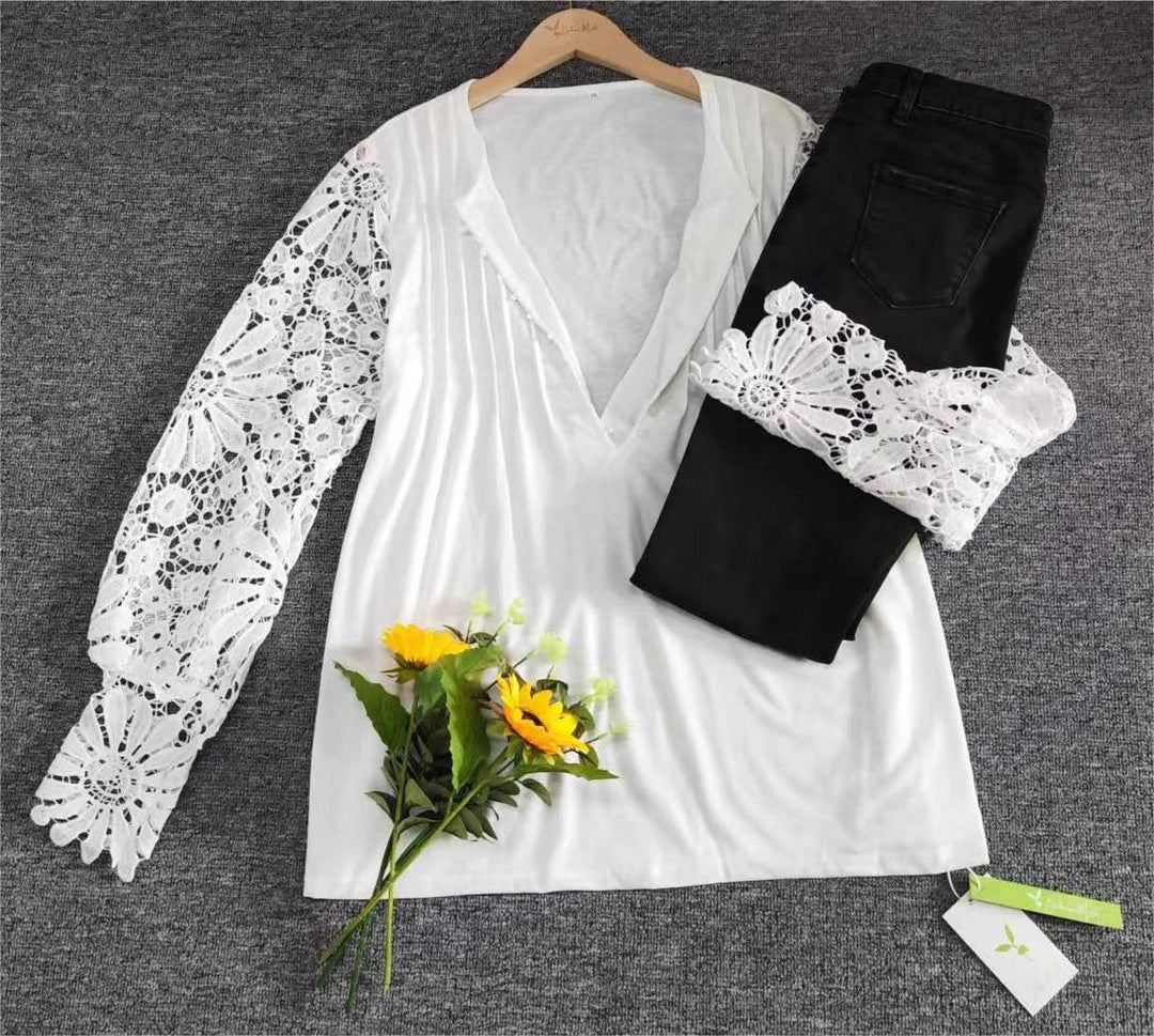 Trendy Women's Long Sleeve in Solid Colour - AutumnGrace-S-State of Style
