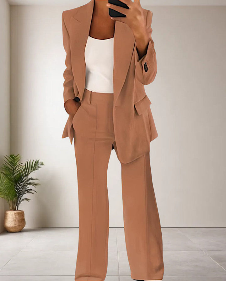Trendy Women's Pantsuit - Isabella-Brown-S-State of Style