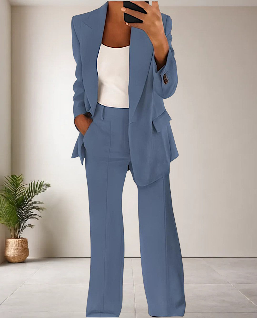 Trendy Women's Pantsuit - Isabella-Light Blue-S-State of Style