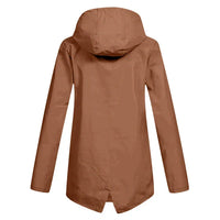 Trendy Women's Rain Jacket with Hood - Liora-Beige-S-State of Style