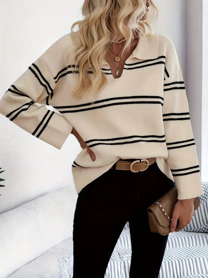 Trendy Women's Sweater with Long Sleeves - Adeline-S-State of Style