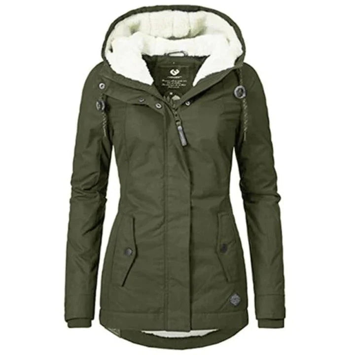 Trendy Women's Winter Coat - Evelina-Green-S-State of Style
