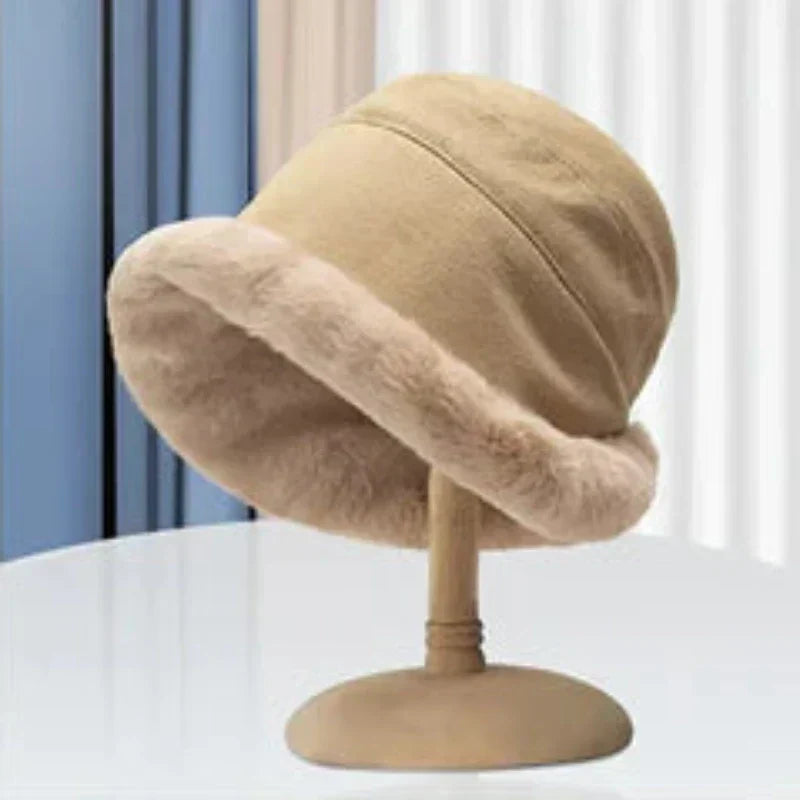 Trendy Women's Winter Hat - FrostChic-Khaki-State of Style