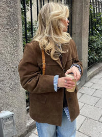 Trendy Woolen Women’s Coat - Anna-Brown-S-State of Style