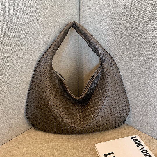 Trendy Woven Shoulder Bag - Ruby-Grey-State of Style