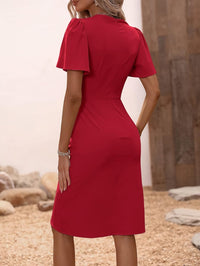 Trendy Wrap Dress - Serafina-Red-XS-State of Style