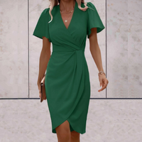 Trendy Wrap Dress - Serafina-Red-XS-State of Style