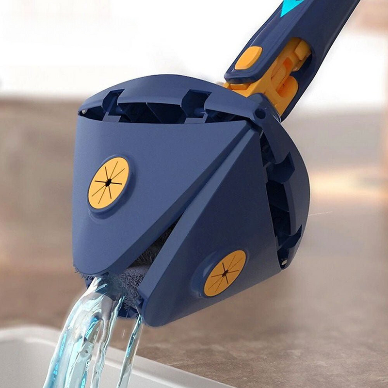 Triangular Mop - CleanReach-Blue + Free 4 Microfiber Cloths-State of Style