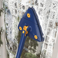 Triangular Mop - CleanReach-Blue + Free 4 Microfiber Cloths-State of Style