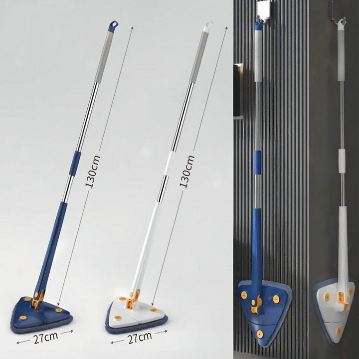 Triangular Mop - CleanReach-Blue + Free 4 Microfiber Cloths-State of Style