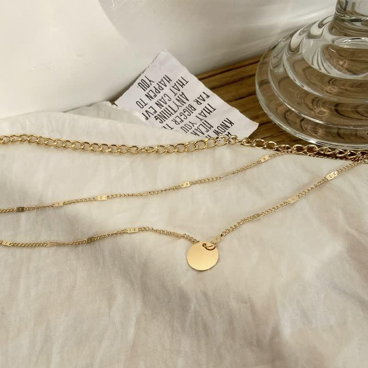 Triple Layered Necklace Set - Elegant & Versatile Jewellery for Women-Gold-State of Style