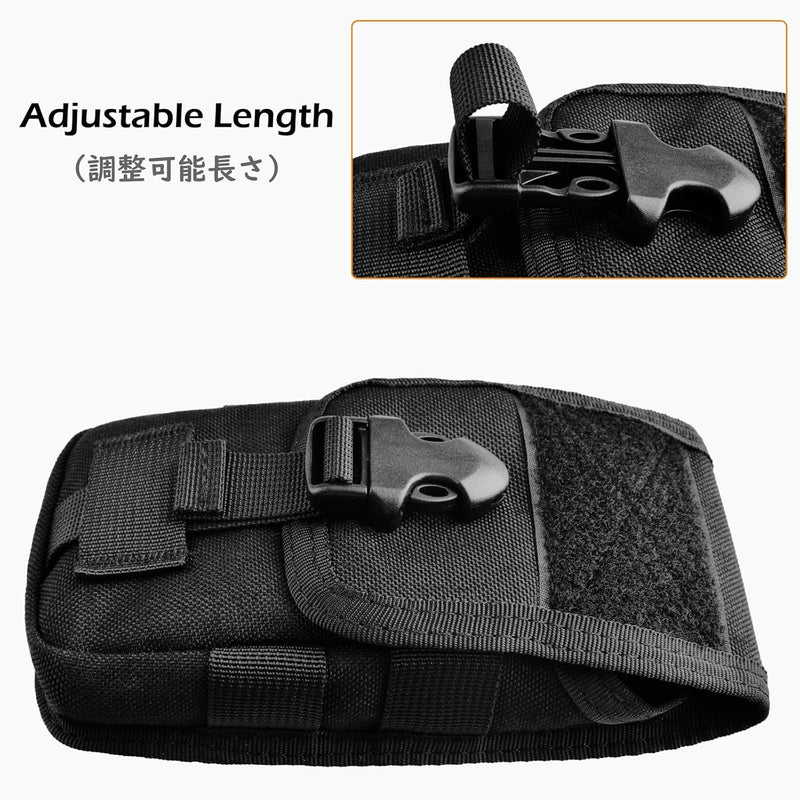 Small Tactical Waist Pack with Molle System and Multi-Pockets – 1+1 FREE