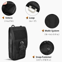 Small Tactical Waist Pack with Molle System and Multi-Pockets – 1+1 FREE