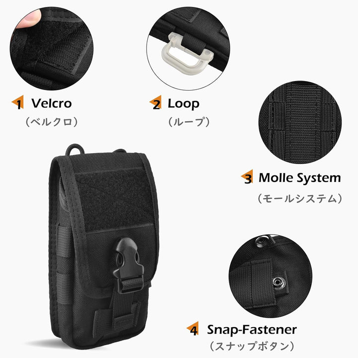 Small Tactical Waist Pack with Molle System and Multi-Pockets – 1+1 FREE