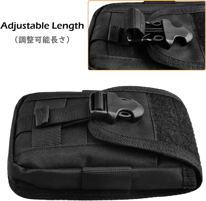 Small Tactical Waist Pack with Molle System and Multi-Pockets – 1+1 FREE