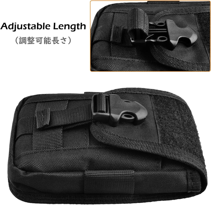 Small Tactical Waist Pack with Molle System and Multi-Pockets – 1+1 FREE