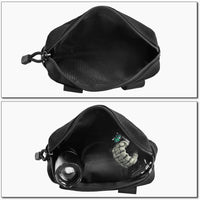 Compact Tactical Utility Pouch with Molle System and Zipper Compartments