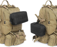Compact Tactical Utility Pouch with Molle System and Zipper Compartments