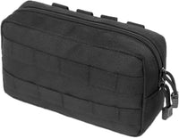 Compact Tactical Utility Pouch with Molle System and Zipper Compartments