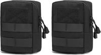Compact Tactical Utility Pouch with Molle System and Zipper Compartments